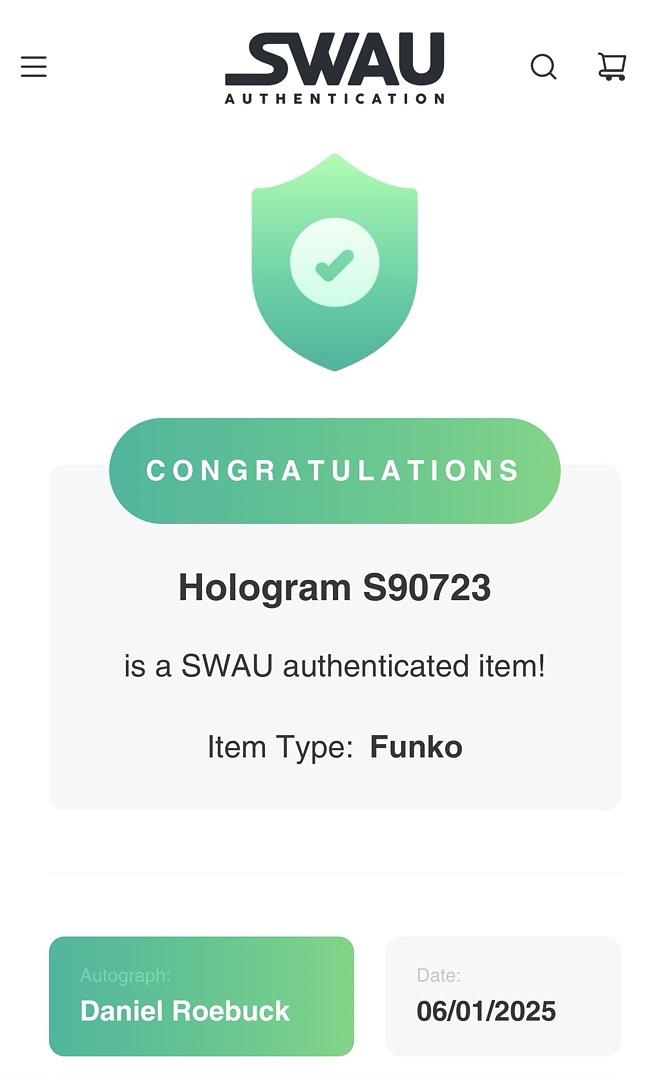 Daniel Roebuck Signed Funko Pop #1591 Art The Clown (Terrifier) - SWAU #03