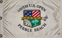 George Bush Signed 100th Anniversary US Open Golf Flag Pebble Beach 2000 - PSA COA
