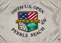 George Bush Signed 100th Anniversary US Open Golf Flag Pebble Beach 2000 - PSA COA