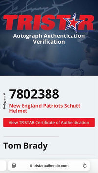 Tom Brady Autographed Full Size Authentic Schutt Helmet Tristar & GOAT COA