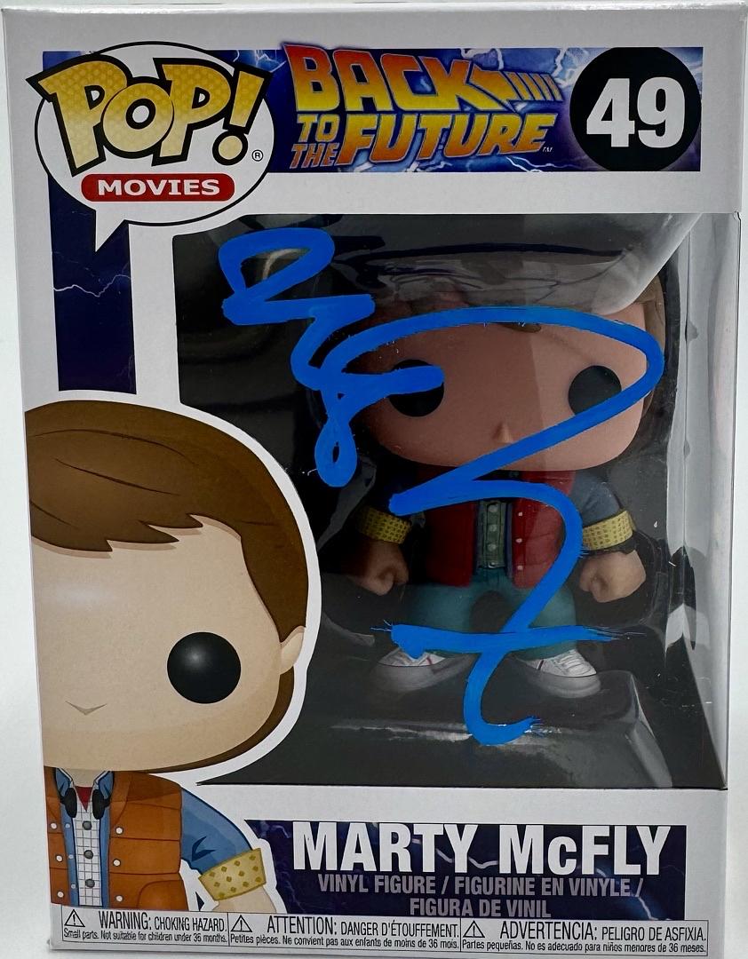 Michael J Fox Signed Funko Pop #49 Marty McFly (Back To The Future) - Beckett COA