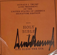 Donald Trump Signed Bible 45th/47th President Signature Edition JSA COA and full letter of authenticity