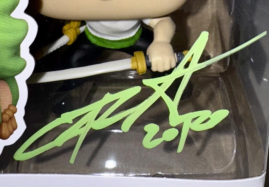 Chris Sabat Signed Funko Pop #1775 "Roronoa Zoro" (One Piece) - OC Celebrity Marketing #02