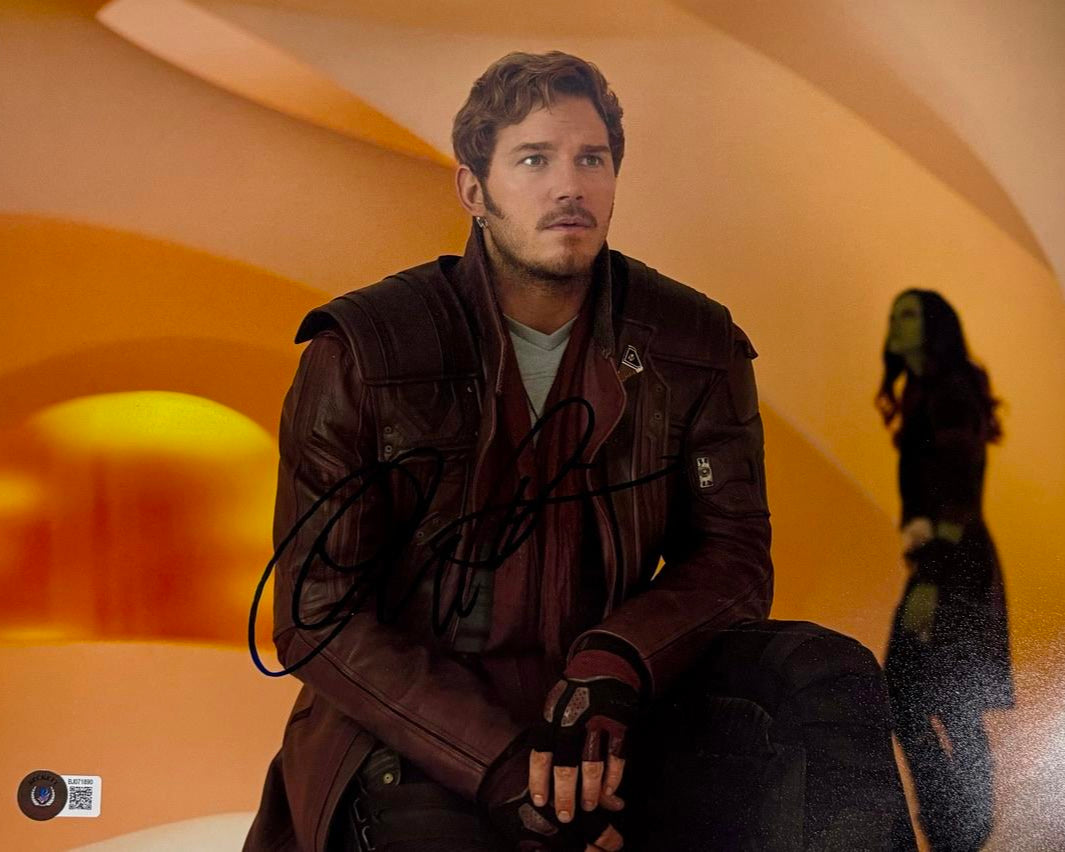 Chris Pratt Signed 11x14 Photo (Starlord GOTG) - Beckett COA #02