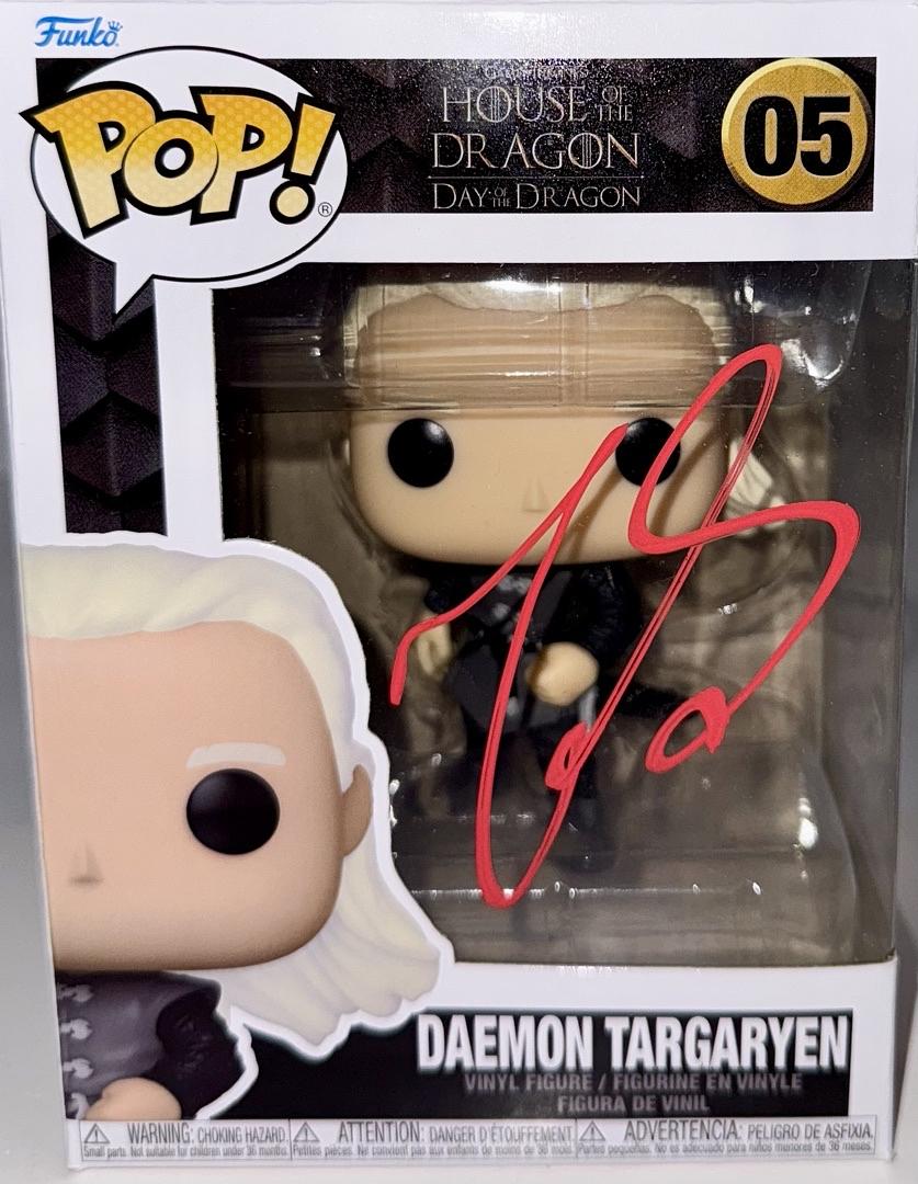 Matt Smith Signed Funko Pop #05 Daemon Targaryen (GOTG - House Of The Dragon)  - JSA COA #01