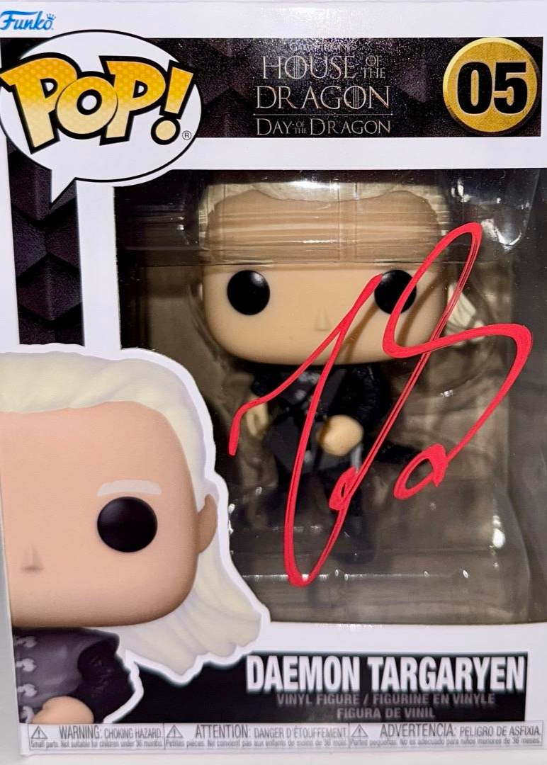 Matt Smith Signed Funko Pop #05 Daemon Targaryen (GOTG - House Of The Dragon)  - JSA COA #01