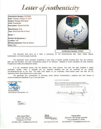 George Bush Signed Golf Hall Of Fame Golf Ball - JSA COA W/full letter of authenticity
