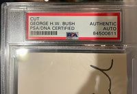 President George Bush Cut Signature Vice President Seal Card Slabbed - PSA/DNA