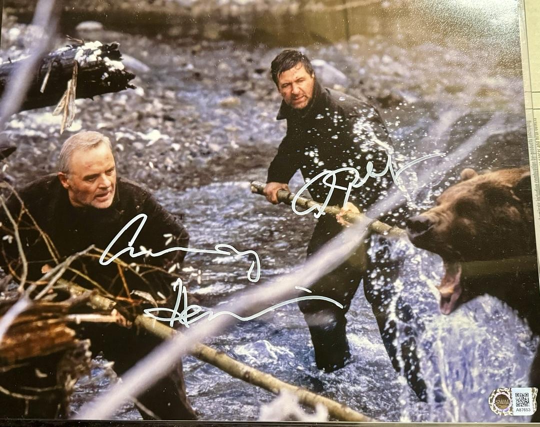 Alec Baldwin & Anthony Hopkins Signed 11x14 Photo (The Edge) *RARE* - SWAU