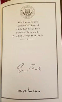 George Bush Autographed Book All the Best Easton Press (Red Binding) - #02