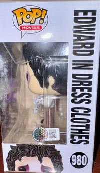 Johnny Depp Signed Funko Pop #980 Edward Scissorhands (Purple Ink) - Beckett COA