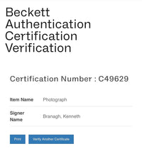 Kenneth Branagh Signed 8x10 Photo (Harry Potter) - Beckett COA
