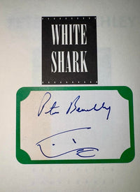 Peter Benchley Signed "White Shark" Hardcover Book w/ Shark Sketch - Beckett COA