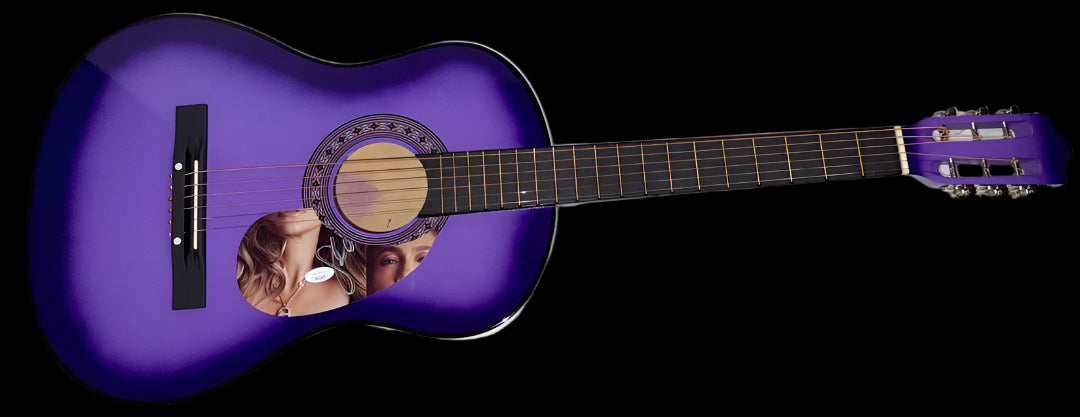 Jennifer Lopez Signed Purple Guitar - JSA COA #01