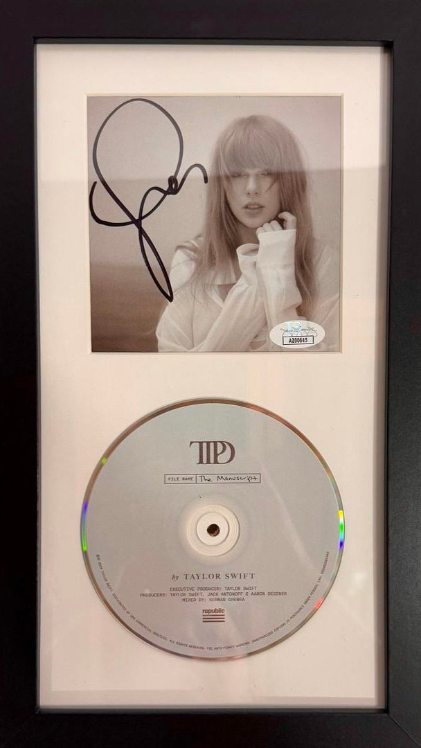 Taylor Swift Custom Framed & Signed CD Insert (The Tortured Poets Department) - JSA COA #01