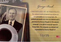 President George Bush Signed Donruss Americana Headliners #13/25 Autograph & Swatch *RARE* - Beckett Auto Grade 10