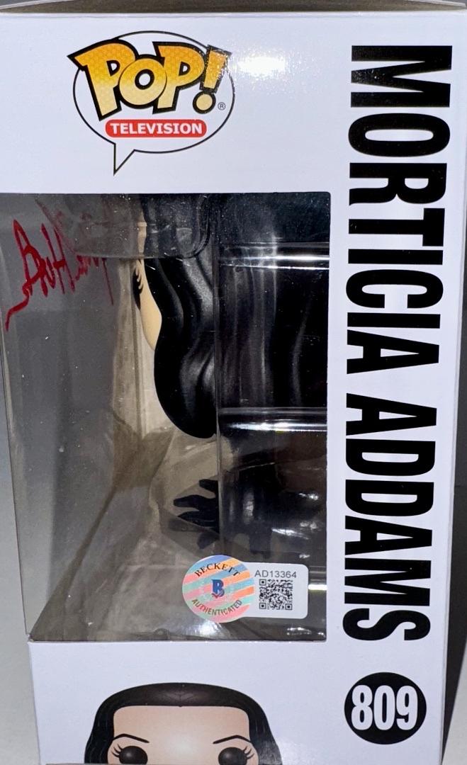 Anjelica Huston Signed Funko Pop #809 "Morticia Addams" (Addams Family) - Beckett COA