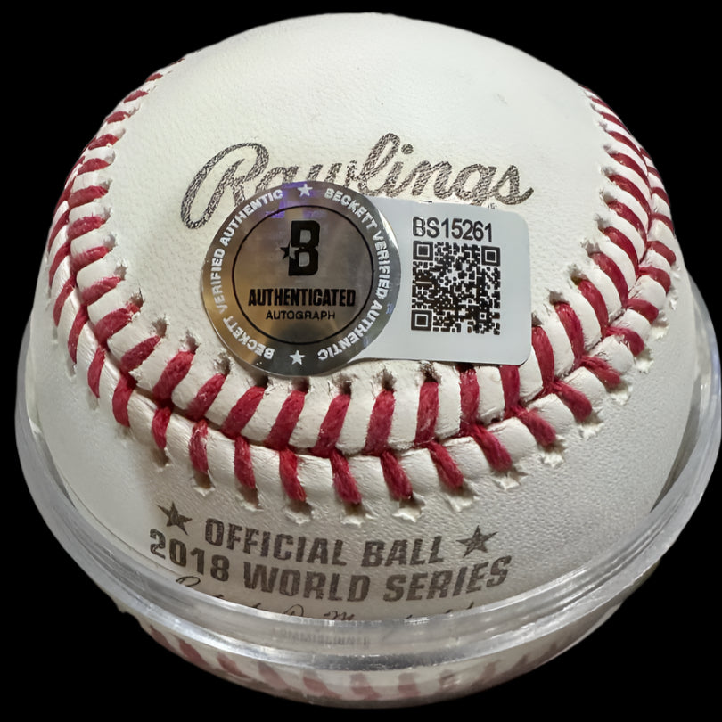 Jackie Bradley Jr. Autographed Rawlings Official 2018 World Series Baseball -  Beckett COA #01
