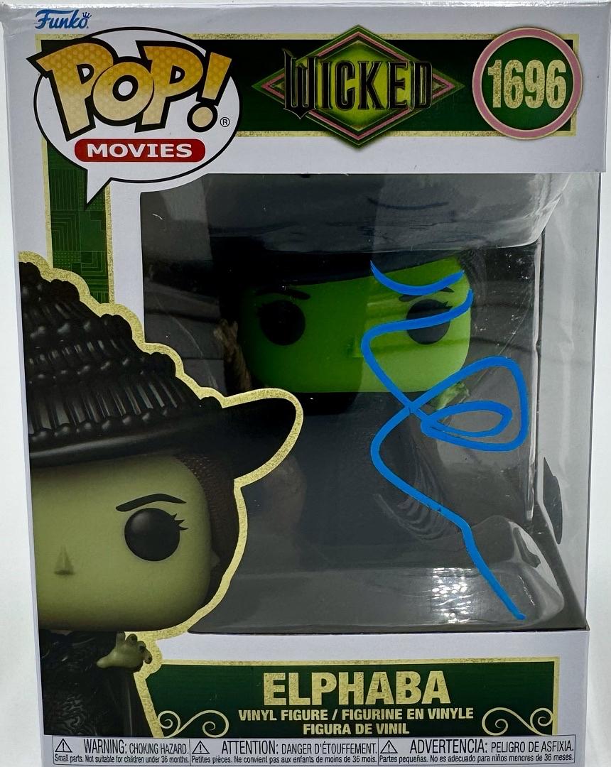 Idina Menzel Signed Funko Pop #1696 Elphaba (Wicked) - Beckett COA