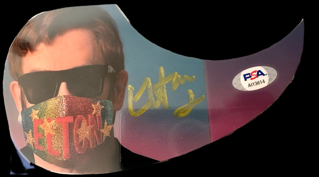 Elton John Signed Guitar Pick Guard - PSA COA