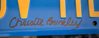 Christie Brinkley Signed License Plate (National Lampoons Vacation) - Beckett COA #01