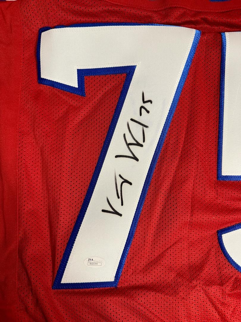 Vince Wilfork Signed Custom Red Patriots Jersey - JSA COA