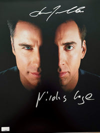 Nicholas Cage, John Travolta Signed 11x14 Photo (Face Off) - Celebrity Authentics
