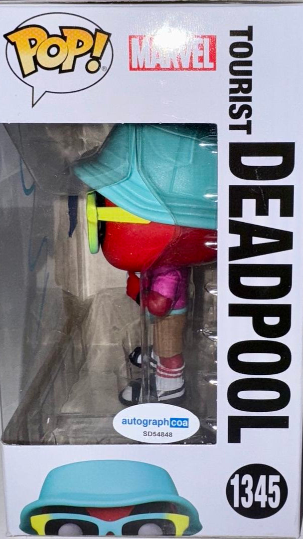 Ryan Reynolds Signed Funko Pop #1345 Tourist Deadpool (Blue Ink) - ACOA