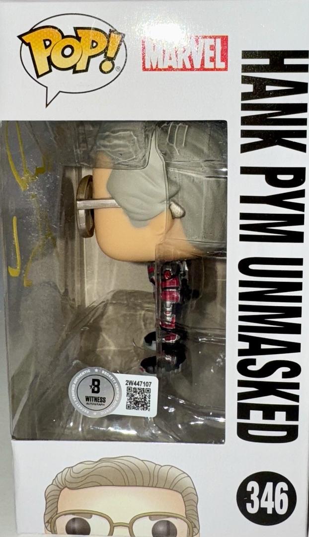 Michael Douglas Signed Funko Pop #346 "Hank Pym Unmasked" (Ant-Man) - Beckett COA #02