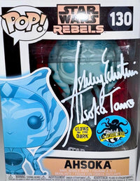 Ashley Eckstein Exclusive Signed Funko Pop #130 "Ahsoka" (Star Wars) w/Inscription - Official Pix #01