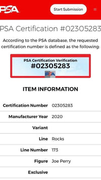 Joe Perry Signed Funko #173 Aerosmith - PSA COA