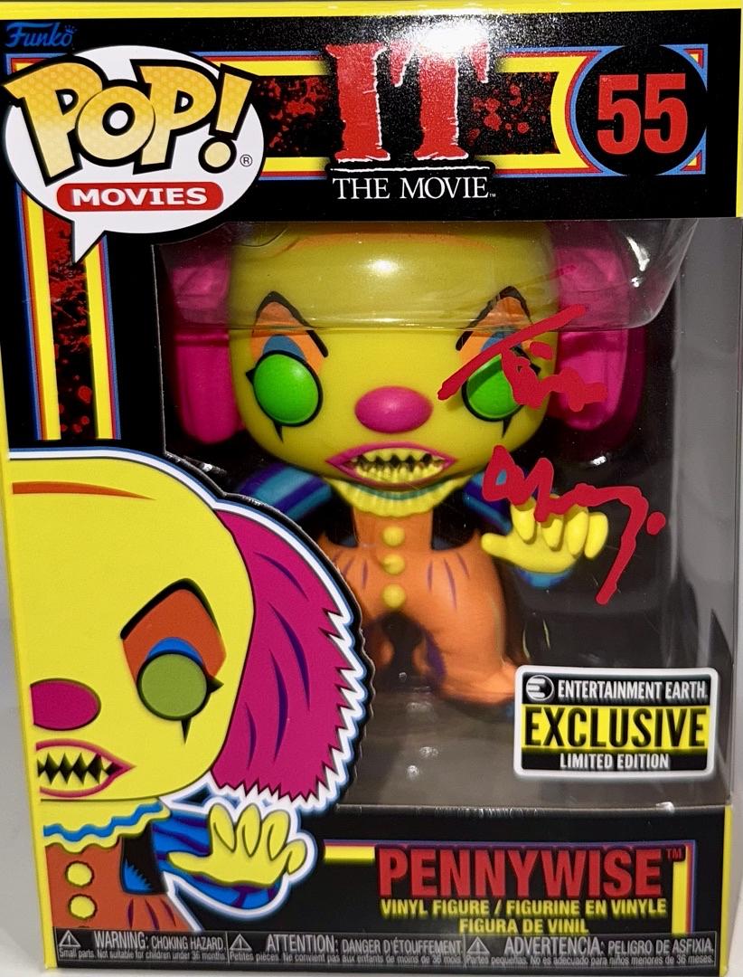 Tim Curry Signed Funko Pop #55 "Pennywise" (IT) Entertainment Earth Exclusive - Beckett COA #01