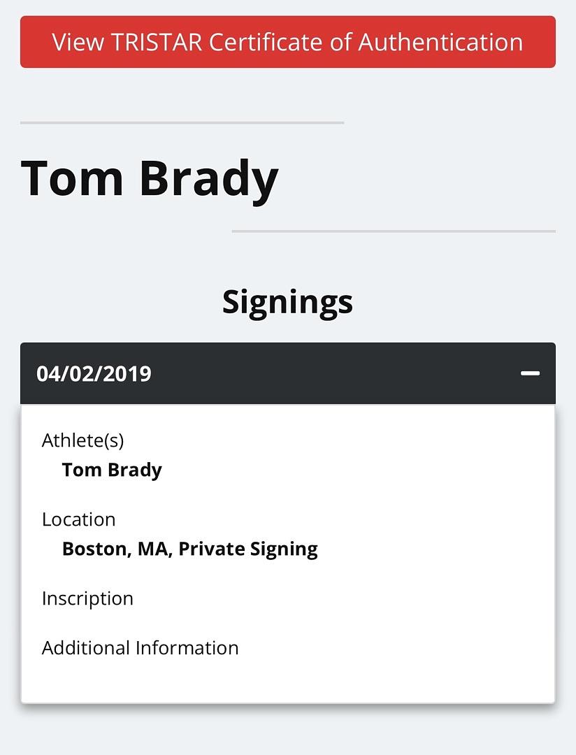 Tom Brady Autographed Full Size Authentic Super Bowl LIII Helmet *RARE* Tristar & GOAT COA