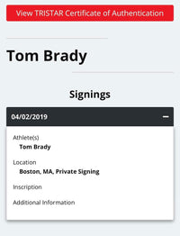 Tom Brady Autographed Full Size Authentic Super Bowl LIII Helmet *RARE* Tristar & GOAT COA