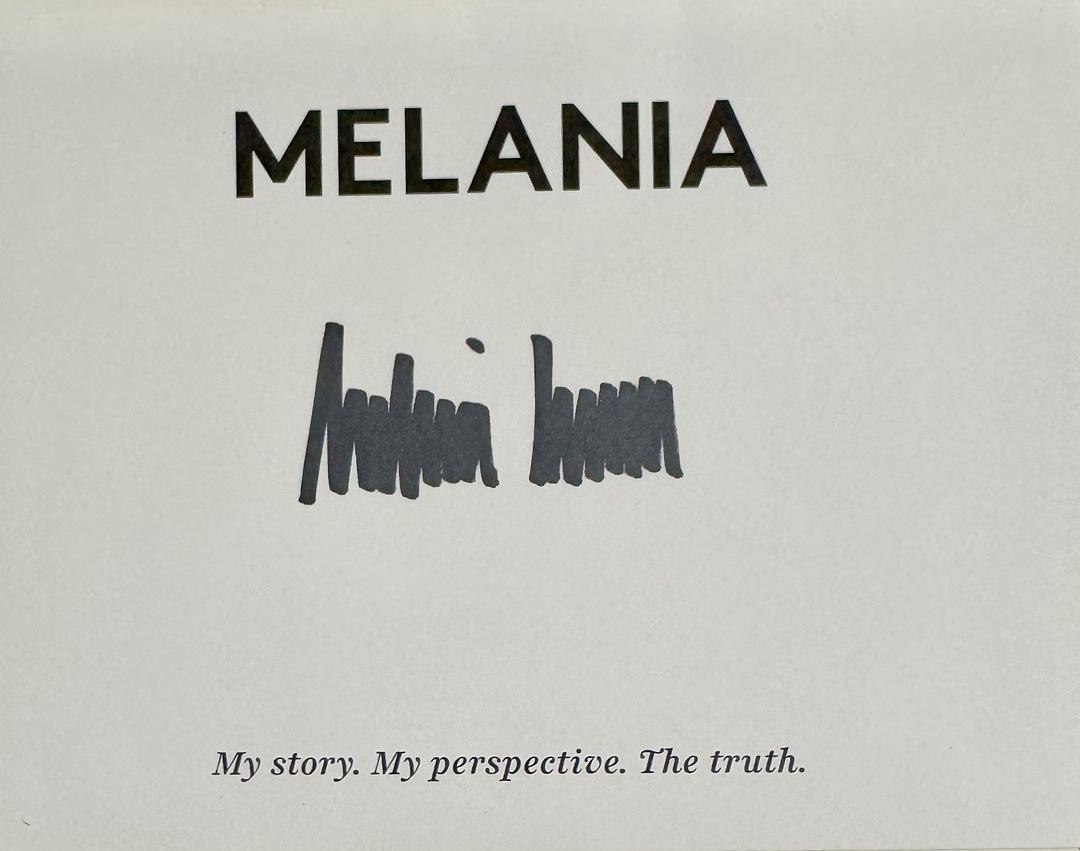 Melania Trump Autographed Collector's Edition "Melania" Book - JSA COA #01 w/full letter of authenticity