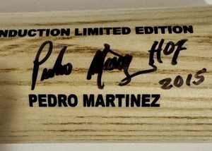 Pedro Martinez Autographed Limited Edition Blonde Canadian Baseball HOF Bat w/Inscription #13/100