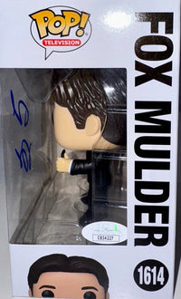 David Duchovny Signed Funko Pop #1614 "Fox Mulder" X-Files (Blue Ink) - JSA COA #1