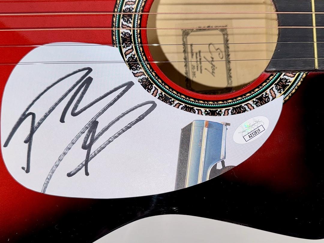 Post Malone Signed Red/Black Guitar - JSA COA #02