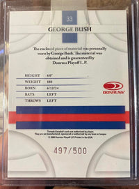 2008 George Bush Donruss Threads Swatch Card - #497/500