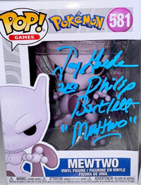 Jay Goede Signed Funko Pop #581 "Mewtwo" (Pokemon) w/Inscription - OC Celebrity Marketing #01