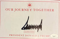 Donald Trump Autographed Book Our Journey Together Signed Bookplate - JSA COA #01
