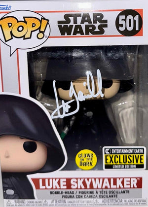 Mark Hamill Signed Exclusive Funko Pop #501 Luke Skywalker / Star Wars -  Official Pix COA