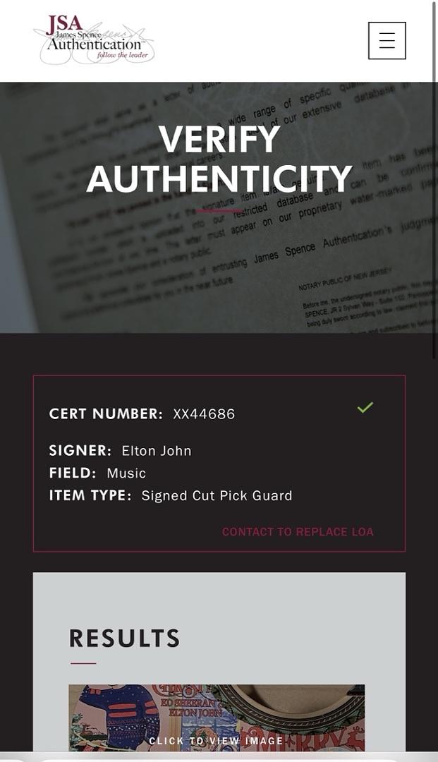 Elton John Signed Guitar - JSA COA #02