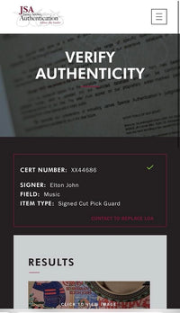 Elton John Signed Guitar - JSA COA #02