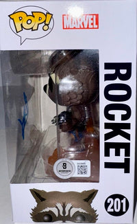 Bradley Cooper Signed Funko Pop #201 "Rocket Raccoon" GOTG - Beckett COA #01