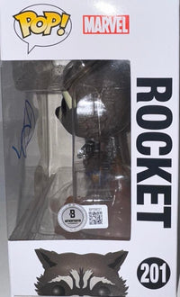 Bradley Cooper Signed Funko Pop #201 "Rocket Raccoon" GOTG - Beckett COA #03