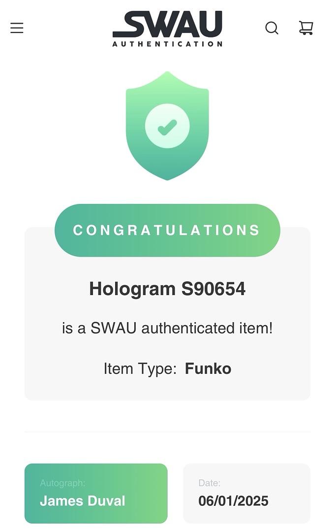 James Duval Signed Funko Pop #283 (Independence Day) w/Inscription - SWAU #01