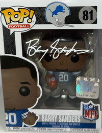 Barry Sanders Signed Funko Pop #81 Detriot Lions - Beckett COA
