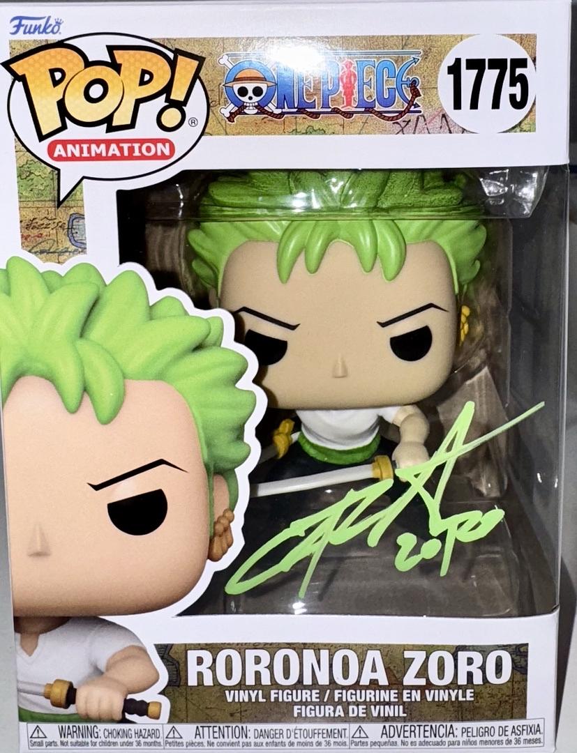 Chris Sabat Signed Funko Pop #1775 "Roronoa Zoro" (One Piece) - OC Celebrity Marketing #02
