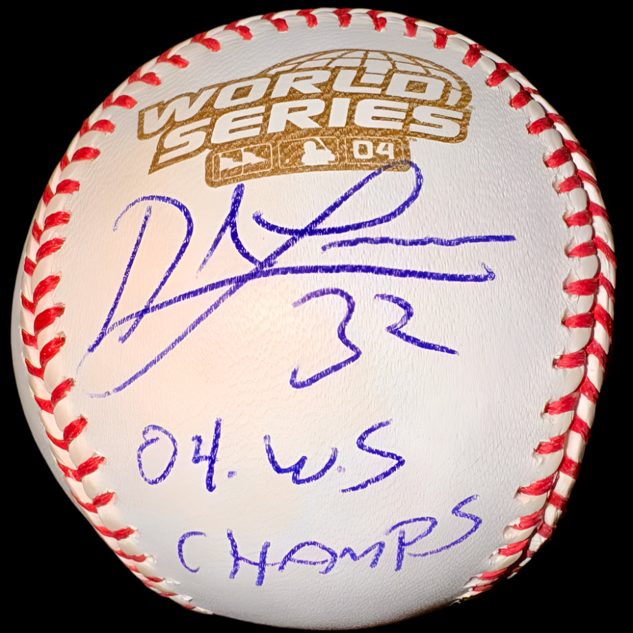Derek Lowe Autographed Rawlings 2004 Official WS Baseball w/ 04 WS Champs Inscription -  Beckett COA #01